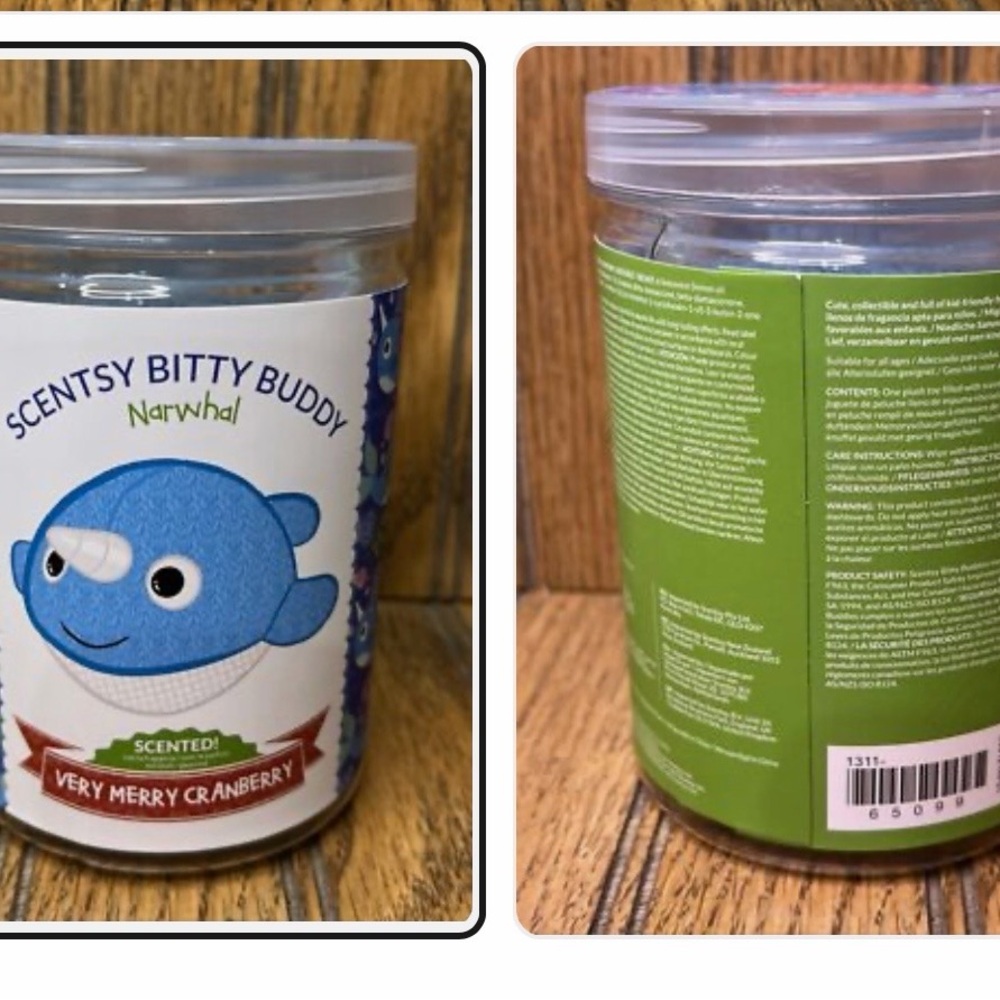 Scentsy Narwhal Buddy - Light Blue and White - Picture 2 of 3
